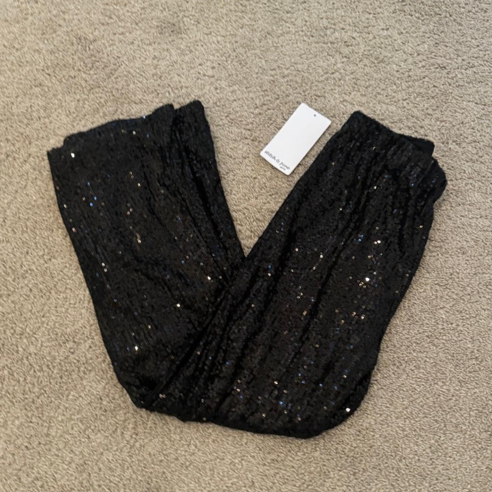 Stitch & Pine Black Sequin Pants